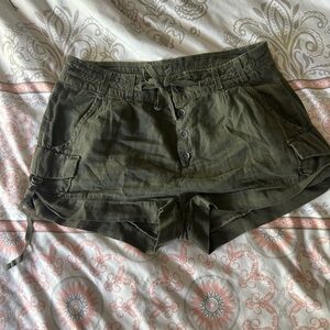 Free People Olive Green Cargo Women's Shorts 2